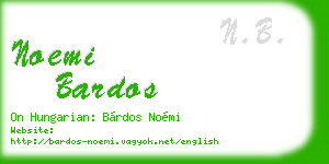 noemi bardos business card